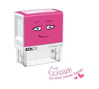 Tampon de motivation NIO School "BON - Tu deviens de plus en plus bon", encre à empreintes rose pâle, 38 x 14mm