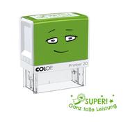 Tampon de motivation NIO School "SUPER - Très belle performance", encre d'impression smooth green, 38 x 14mm