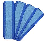 Tampon de Nettoyage en Microfibre 4 PièCes, Compatible pour Bona SerpillièRe, Tampons RéUtilisables Rapides, TêTe de Nettoyage de Remplacement