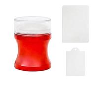 Tampon de peinture de transfert de gelée ronde avec grattoir français outils de manucure en forme d'entonnoir de manucure plaques d'images tampon
