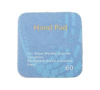 Tampon de polissage à la main pour verre, marbre, céramique | Disque de ponçage grain 60-400 | Compatible avec les disques simples et les meuleuses | 65 x 65 mm abrasif pour carrelage émeri (grain 60)