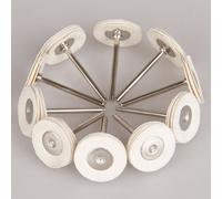 Tampon De Polissage En Cuir, 25mm, 10 Pièces, Pour Outil Rotatif Dremel, Tige De 3mm