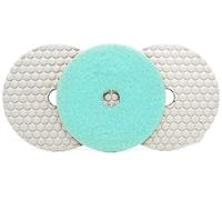 Tampon de polissage en diamant Lot de 3 tampons de polissage diamantés 125 mm for meuleuse d'angle à sec for granit, marbre, béton(1500)