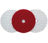 Tampon de polissage en diamant Lot de 3 tampons de polissage diamantés 125 mm for meuleuse d'angle à sec for granit, marbre, béton(400)