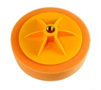 Tampon de polissage éponge de 15,2 cm avec filetage M14 pour polissage et cirage de voiture - Disque de polissage à grain gros, moyen et fin pour pierre, Furni (orange)