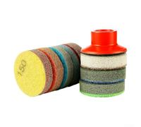 Tampon de polissage éponge de 5,1 cm avec disque de polissage humide pour meuler le marbre, le granit, le béton avec 8 options de grain pour fournir des résultats de polissage cohérents (grain 500)