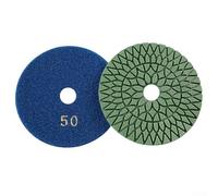 Tampon de polissage humide en résine émeri de 100 mm pour meulage de granit, marbre, béton, pierre, finition brillante, pour disque abrasif durable et efficace (50#)