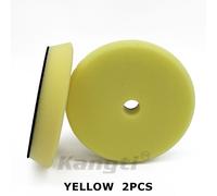 Tampon De Polissage Plat Pour Voiture,Éponge,Polisseuse,Élimine Les Rayures,Da,Ro,Ga,Polisseuse De Planche De Voiture,3 Po,80mm,5 Po,125mm,6 Po,150mm - Type Yellow X 2pcs-5 Inch(125mm)Backer