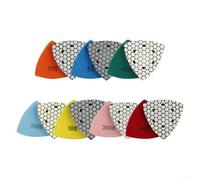 Tampon de polissage triangulaire en émeri de 90 mm pour granit, marbre, béton, terrazzo, grain fin pour travaux d'angle et de bord, compatible avec les accessoires abrasifs (grain 1500)