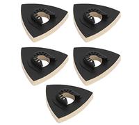 Tampon de polissage triangulaire en laine, 5 pièces, tampons de ponçage multi-outils oscillants à crochet et boucle triangulaires de 80mm 3,1 pouces avec Base en acier allié