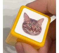 Tampon De Portrait D'animaux De Compagnie Personnalisé, Sceau De Chien, De Chat, Personnalisé, Pour La Conservation De Livres (Jaune)