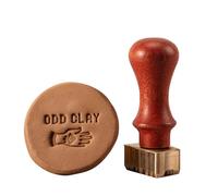 Tampon de poterie personnalisé avec logo Outil en laiton for céramique Tampon de signature personnalisé unique for les potiers et les artisans signe(1 inch)