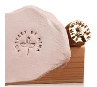 Tampon de poterie, tampon en céramique personnalisé, tampons à biscuits, tampon en argile en laiton, tampon personnalisé, cadeaux pour potiers, signature personnalisée en argile
