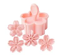 Tampon de presse à biscuits, 4 styles de tampons à biscuits en forme fleur 3D, fournitures pâtisserie mignonnes en plastique pour fournitures fête mariage, réception-cadeau pour bébé