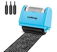 Tampon de protection de l'identité LioNergy Roller pour la prévention du vol d'identité avec 3 recharges - Bleu