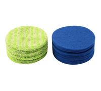 Tampon de rechange balai vadrouille rotatif sans fil - AIMOONSA - 16 cm - Bleu - Microfibre lavable - Lot de 8