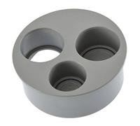 Tampon de réduction PVC gris 2 sorties operculés - Femelle - Ø 100 - 40 - 40 - 32 mm - Girpi