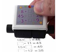 Tampon De Rouleaux Mathématiques - Addition Amusante Et Cachet À Soustraction | Artefact D'addition Éducative Parfait Pour Une Utilisation En vec 100 Questions Pratique Mathématique D'enseigne