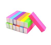 tampon de sable des ongles, 10/20 Pcs Sponge Nail Buffer Block Neon Multicolor for Manicure and Pedicure(20 Pcs Mix)