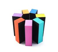 tampon de sable des ongles, 10 pcs Multicolor Nail Art Buffer Sponge For Nail Tips Polishing(Purple)