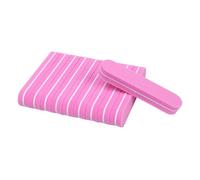 tampon de sable des ongles, 50 Pcs Multicolor Nail File Sponge Buffers 100/180 Grit 2-Sided Sanding Polishing Block(Roze)