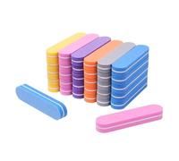tampon de sable des ongles, 50 Pcs Multicolor Nail File Sponge Buffers 100/180 Grit 2-Sided Sanding Polishing Block(Mix)