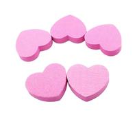 tampon de sable des ongles, 500 pcs Heart Shape Multicolor Double Sided Washable Sponge Nail File Buffer(500pcs Black)