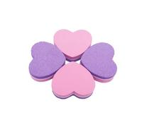 tampon de sable des ongles, Double-Side Heart Nail Buffers 100/180 Grit Purple Pink 50 Pcs