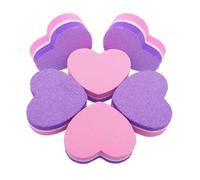 tampon de sable des ongles, Purple Pink Heart Nail Files Buffer Block Gel Polish Remover 10-50 pcs(50pcs)