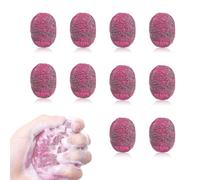 Tampon de Savon en Laine d'acier, Lot de 10, CIYIN Tampon Jex avec Savon, Tampons à Récurer Qui ne Raye Pas, Éponge à Récurer en Acier, Éponge Vaisselle en Laine d'acier, Tampon à Récurer (Pink)