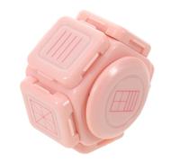 Tampon de Vérification des Devoirs à 7 Faces, Plastique Rose | Grille D’écriture Primaire, Motifs Commutables, Rotation Fluide, Marquage Précis, pour Élèves et Cahiers