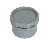 TAMPON DE VISITE MALE FEMELLE 32 40 50 PVC GRIS BOUCHON EVIER PLOMBERIE VASQUE EVACUTATION EAUX USEES MANCHON RACCORD (Diamètre 40mm)