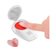 Tampon d'empreintes digitales sans encre, encre d'empreintes digitales, tampon d'empreintes digitales, tampon encreur imperméable avec cordon, encreur rouge professionnel, pour la sécurité du notaire