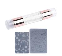 Tampon Des Ongles - Manucures Emploiter Les Stylos | Empestation Stylos | Statuts D'emboutissant À Double Fin Embelli Les Stylos | Double Fin Design Riginestone Embellift Stamping Penns Kit For Women