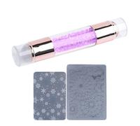 Tampon Des Ongles - Manucures Emploiter Les Stylos | Empestation Stylos | Statuts D'emboutissant À Double Fin Embelli Les Stylos | Double Fin Design Riginestone Embellift Stamping Penns Kit For Women