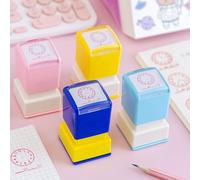 Tampon D'horloge Outils D'enseignement Pour Les Enfants Apprendre Sur La Montre Plusieurs Styles Outils D'enseignement Pour Les Élèves Joint Pour Fournitures Scolaires Primaires 1 Pièce