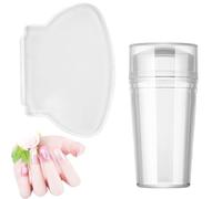 Tampon d'ongles français - Tampon d'art des ongles | Empreinte de pointe française, kit de manucure du corps transparent avec couvercle, grattoir de design polonais, tête de presse transparente