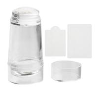 Tampon Double Tête pour Nail Art en Silicone Transparent, Taille L | Outil de Tamponnage Facile à Utiliser, Deux Embouts de Tailles Différentes, pour Amies et Manucure
