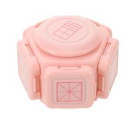 Tampon Éducatif Multifonction pour Devoirs, 55x40 MM | Cube à Sept Faces, Plastique Rose, Lignes D’écriture et Grille, Usage Maison et Planning
