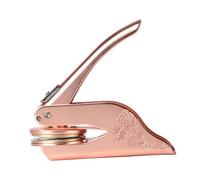 Tampon embosseur pour invitations de mariage, bloc-notes, enveloppes, or rose, 9,6 x 10,6 cm