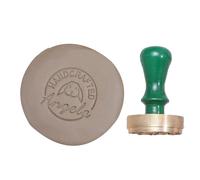 Tampon en argile en laiton personnalisé avec poignée Tampon à lettres personnalisé for poterie, céramique, savon, artistes de cire, amateurs d'artisanat signe(2.5 Inches)