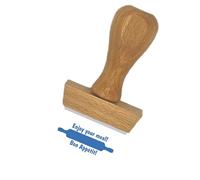 Tampon en bois certifié PEFC empreinte "Bon Appétit" - Format de l’impression 40 x 15 mm - Encre non incluse - Idéal pour tamponner vos créations faites maison et faire du scrapbooking