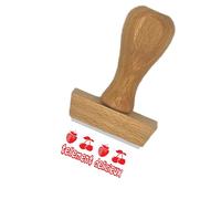 Tampon en bois certifié PEFC empreinte "tellement délicieux" - Format de l’impression 40 x 15 mm - Encre non incluse - Idéal pour tamponner vos créations faites maison et faire du scrapbooking