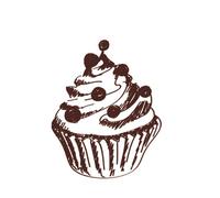 Tampon En Bois Cupcake
