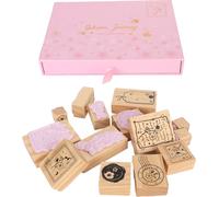 Tampon en bois délicat Set décoratif en bois pour Art Craft Journal Scrapbook Planificateur Carte-lettre Type2
