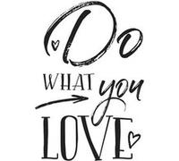 Tampon en bois do what you love 7x10cm - rayher G