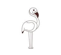 Tampon En Bois Flamant Rose
