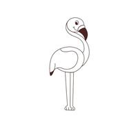 Tampon en bois Flamant Rose - Graine créative