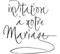 Tampon en bois invitation à notre mariage 70mm - artémio G