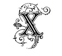 Tampon En Bois Lettre X